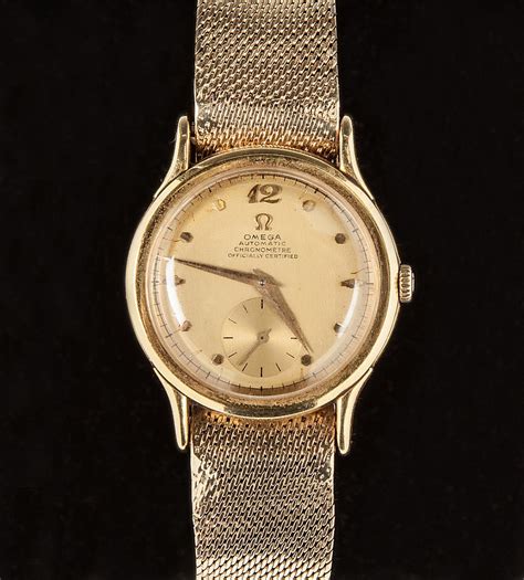 vintage 14k gold omega mens gold watch|omega 14k gold watch women's.